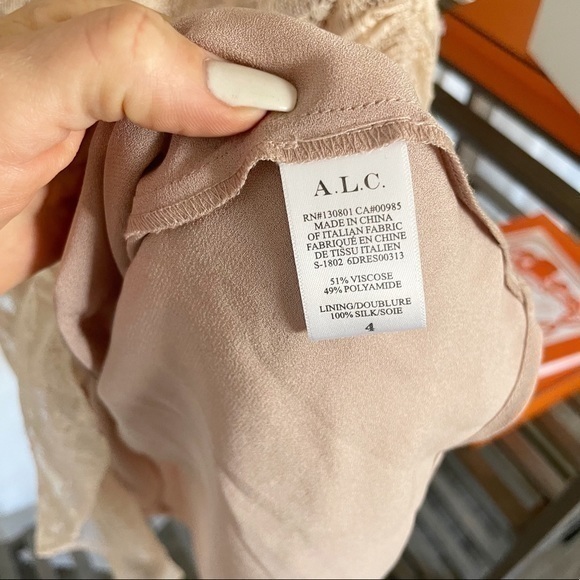 A.L.C. One Shoulder Lace Blush Dress - Picture 14 of 15